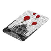 Taj Mahal en Red Hot Air-ballonnen Magneet (Linkerzijde)