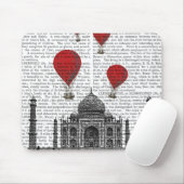 Taj Mahal en Red Hot Air-ballonnen Muismat (Met muis)
