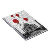 Taj Mahal en Red Hot Air-ballonnen Notitieboek (Rechterzijde)