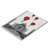 Taj Mahal en Red Hot Air-ballonnen Notitieboek (Linkerzijde)