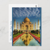 Taj Mahal Foto Briefkaart (Voorkant / Achterkant)