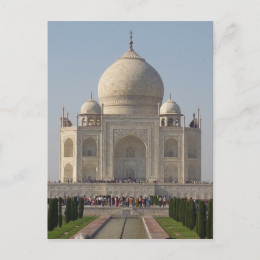 taj mahal front white briefkaart (Voorkant)
