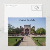taj mahal gate briefkaart (Voorkant / Achterkant)