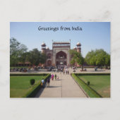 taj mahal gate briefkaart (Voorkant)