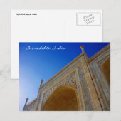 Taj Mahal gezicht Briefkaart (Voorkant / Achterkant)
