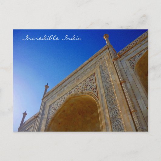 Taj Mahal gezicht Briefkaart (Voorkant)