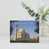 taj mahal groetings briefkaart (Staand voorkant)