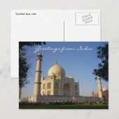 taj mahal groetings briefkaart (Voorkant / Achterkant)