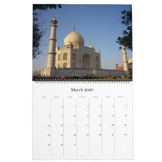 Taj Mahal groot 2025 Kalender (Mar 2026)