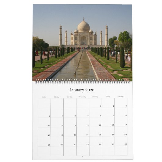 Taj Mahal groot 2025 Kalender (Jan 2026)