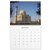 Taj Mahal groot 2027 Kalender (Mar 2027)