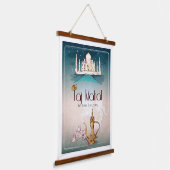 Taj Mahal Hangend Wandkleed (Gebogen)