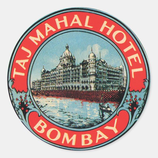 Taj Mahal Hotel Bombay Ronde Sticker (Voorkant)