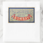 Taj Mahal Hotel Rechthoekige Sticker (Tas)