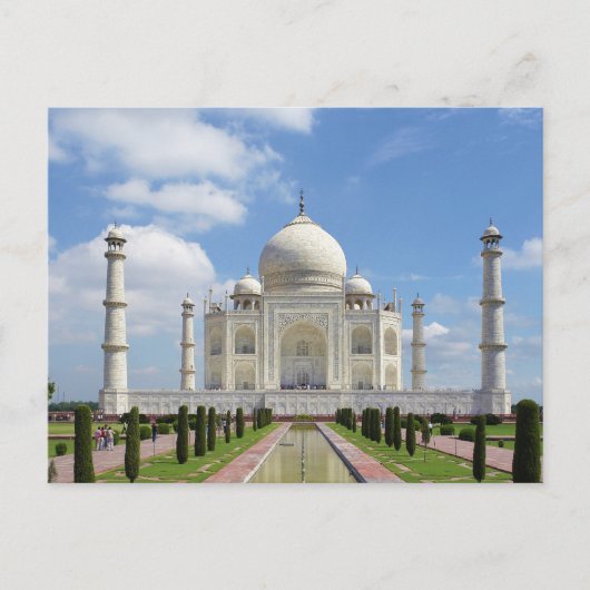 Taj Mahal in Agra India 7 Wereldwonderen Briefkaart (Voorkant)