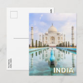 Taj Mahal in Agra, India Briefkaart (Voorkant / Achterkant)