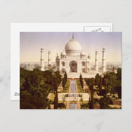 Taj Mahal in Agra India Briefkaart (Voorkant / Achterkant)