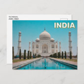Taj Mahal in Agra, India Briefkaart (Voorkant / Achterkant)