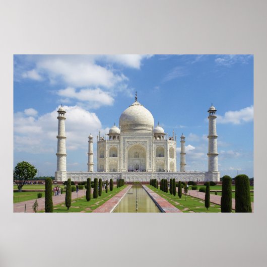 Taj Mahal in Agra India Poster (Voorkant)