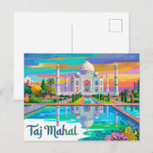 Taj Mahal India Briefkaart (Voorkant / Achterkant)