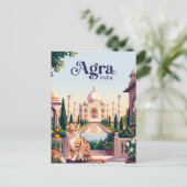 Taj Mahal India Briefkaart (Staand voorkant)