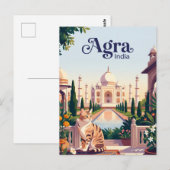 Taj Mahal India Briefkaart (Voorkant / Achterkant)