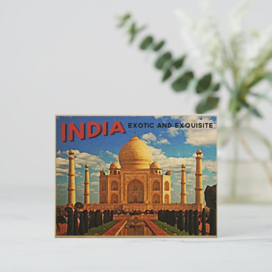 Taj Mahal India  Briefkaart (Staand voorkant)