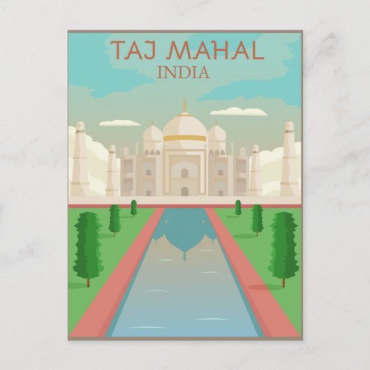 Taj Mahal, India Briefkaart (Voorkant)