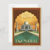 Taj Mahal, India Briefkaart (Voorkant / Achterkant)