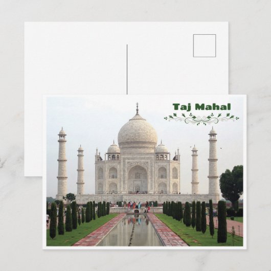 Taj Mahal - India Briefkaart (Voorkant / Achterkant)