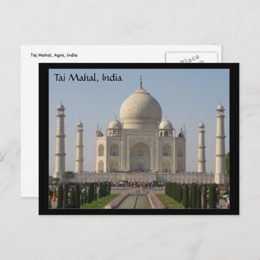 taj mahal india briefkaart (Voorkant / Achterkant)