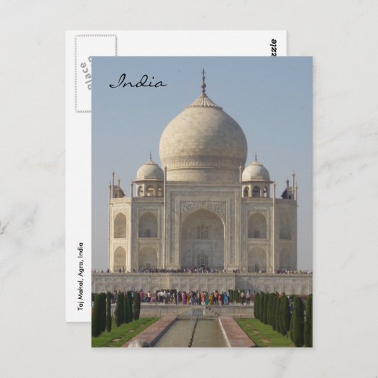 taj mahal india briefkaart (Voorkant / Achterkant)
