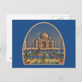 TAJ MAHAL India Briefkaart (Voorkant / Achterkant)