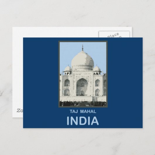 Taj Mahal India Briefkaart (Voorkant / Achterkant)