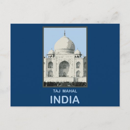 Taj Mahal India Briefkaart (Voorkant)