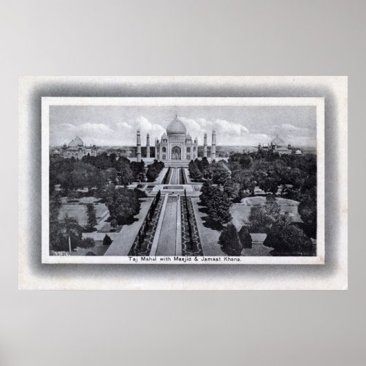 Taj Mahal India  jaren 1920 Poster (Voorkant)