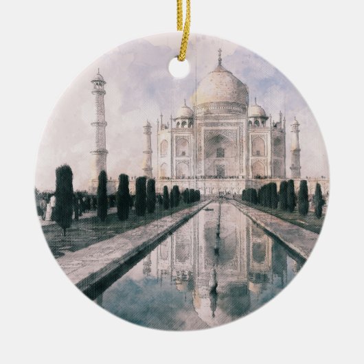 Taj Mahal, India Keramisch Ornament (Voorkant)