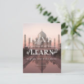 Taj Mahal India Live Leer Gandhi - Briefkaart (Staand voorkant)