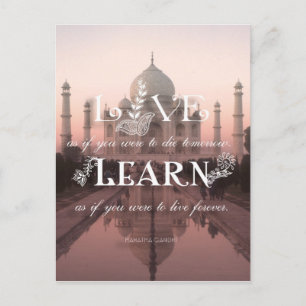 Taj Mahal India Live Leer Gandhi - Briefkaart