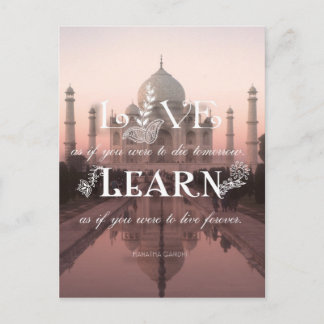 Taj Mahal India Live Leer Gandhi - Briefkaart