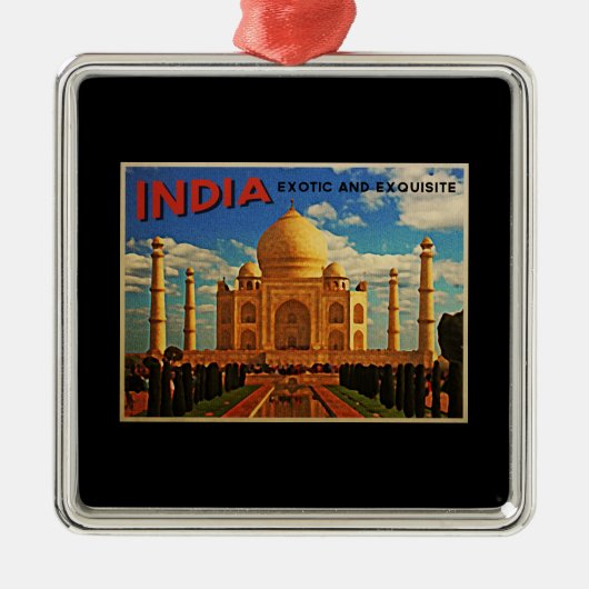 Taj Mahal India Metalen Ornament (Voorkant)