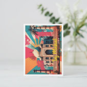 Taj Mahal India Pop Kunst Reizen Illustratie Briefkaart (Staand voorkant)