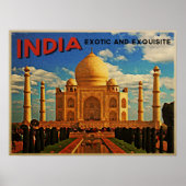 Taj Mahal India Poster (Voorkant)