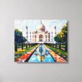 Taj Mahal India Premium Canvas Muurkunst (Voorkant)