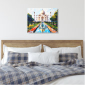 Taj Mahal India Premium Canvas Muurkunst (Insitu (Slaapkamer))