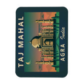 Taj Mahal India Reizen Kunst Vintage Magneet (Verticaal)