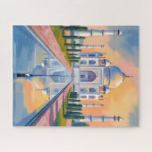Taj Mahal India Reizen Schilderij Legpuzzel (Horizontaal)