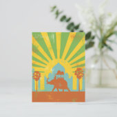  Taj Mahal, India Reizen waterverf retro Briefkaart (Staand voorkant)