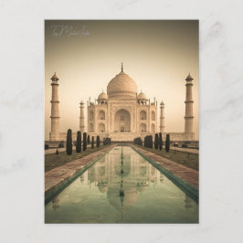  Taj Mahal, India Reizen waterverf retro Briefkaart