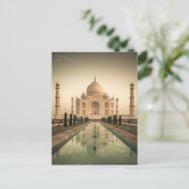  Taj Mahal, India Reizen waterverf retro Briefkaart (Staand voorkant)